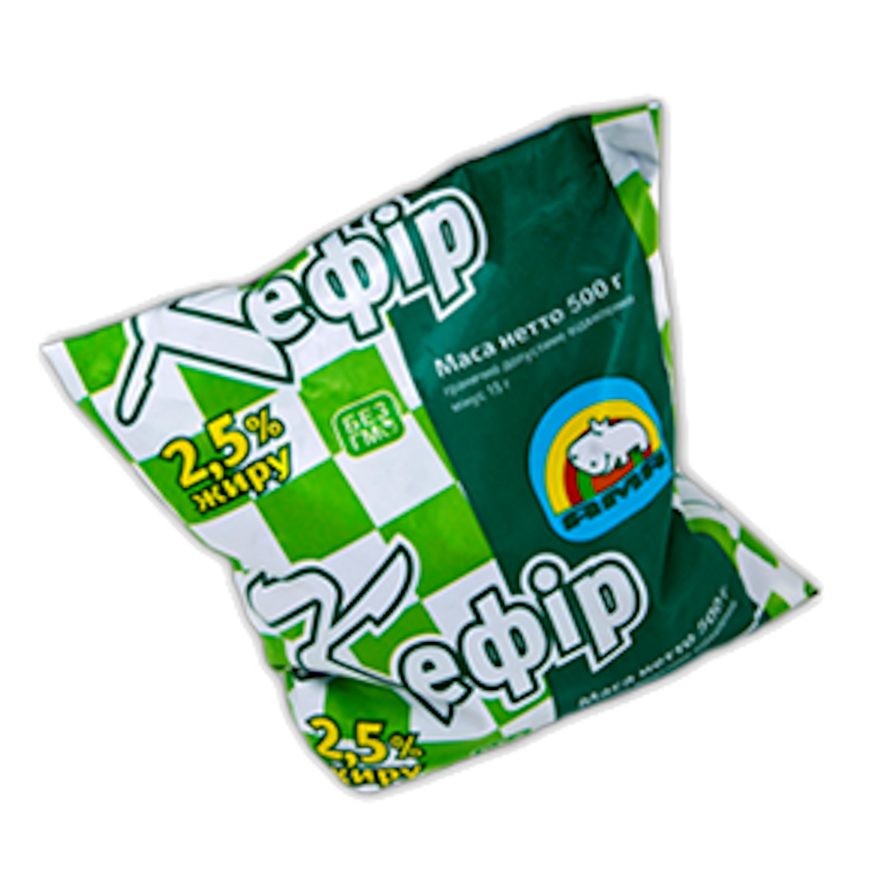 Кефір АМА 2,5%, 500г, плівка поліетиленова